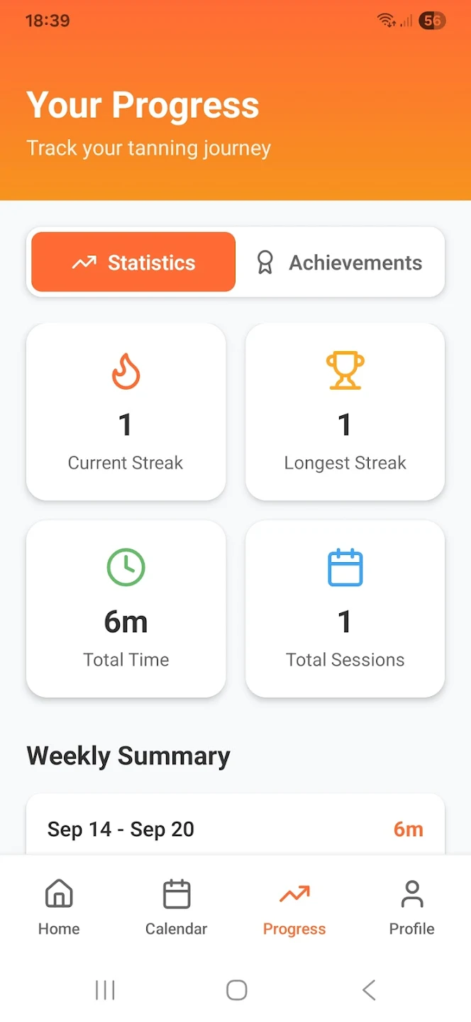 Sun Tan Tracker Screen 3